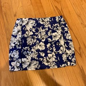 Blue Floral Skirt